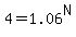 +4+=+1.06%5EN+