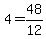 +4+=+48%2F12