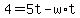+4+=+5t+-+w%2At+