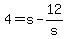 +4+=+s+-+12%2Fs+