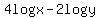 +4+log+x+-+2+log+y