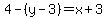+4-%28y-3%29+=+x%2B3+