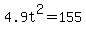 +4.9t%5E2+=+155+
