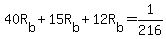 +40R%5Bb%5D+%2B+15R%5Bb%5D+%2B+12R%5Bb%5D+=+1%2F216+
