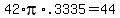 +42%2Api%2A.3335+=+44+
