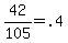 +42%2F105+=+.4