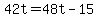 +42t+=+48t+-+15+