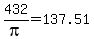 +432%2Fpi+=+137.51+