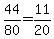 +44%2F80+=+11%2F20+