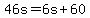 +46s+=+6s+%2B+60+