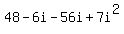 +48-6i-56i%2B7i%5E2++