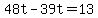 +48t+-+39t+=+13+
