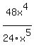 +48x%5E4%2F24x%5E5+