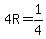 +4R+=+1%2F4+