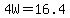 +4W+=+16.4+