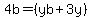 +4b=%28yb%2B3y%29