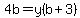 +4b=y%28b%2B3%29