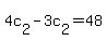 +4c%5B2%5D+-+3c%5B2%5D+=+48+