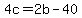 +4c+=+2b+-+40+