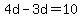 +4d+-+3d+=+10+