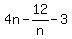 +4n-12%2Fn-3+