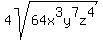 +4sqrt%2864x%5E3y%5E7z%5E4%29