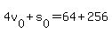 +4v%5B0%5D+%2B+s%5B0%5D+=+64+%2B+256+