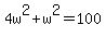 +4w%5E2+%2B+w%5E2+=+100%7D%0D%0A%7B%7B%7B+5w%5E2+=+100++=++w%5E2+=+20