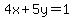 +4x%2B5y=1