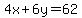 +4x%2B6y=62