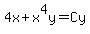 +4x%2Bx%5E4y=Cy+