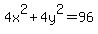 +4x%5E2%2B4y%5E2++=96