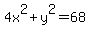 +4x%5E2%2By%5E2=68+