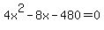 +4x%5E2+-+8x+-+480+=+0+