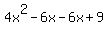 +4x%5E2-6x-6x%2B9+