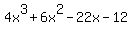 +4x%5E3%2B6x%5E2-22x-12+