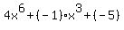 +4x%5E6%2B%28-1%29x%5E3%2B%28-5%29