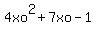 +4xo%5E2%2B+7xo+-1