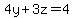 +4y+%2B+3z+++=+4