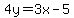+4y+=+3x-5