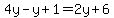 +4y-y%2B1=2y%2B6