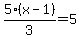 +5%28x-1%29%2F3=5+