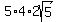 +5%2A4%2A2sqrt%285%29+