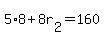 +5%2A8+%2B+8r%5B2%5D+=+160+