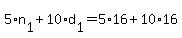 +5%2An%5B1%5D+%2B+10%2Ad%5B1%5D+=+5%2A16+%2B+10%2A16+