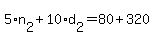+5%2An%5B2%5D+%2B+10%2Ad%5B2%5D+=+80+%2B+320+