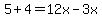 +5%2B4=12x-3x