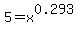 +5=x%5E0.293
