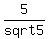 +5+%2F+sqrt5