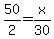 +50%2F2+=+x%2F30